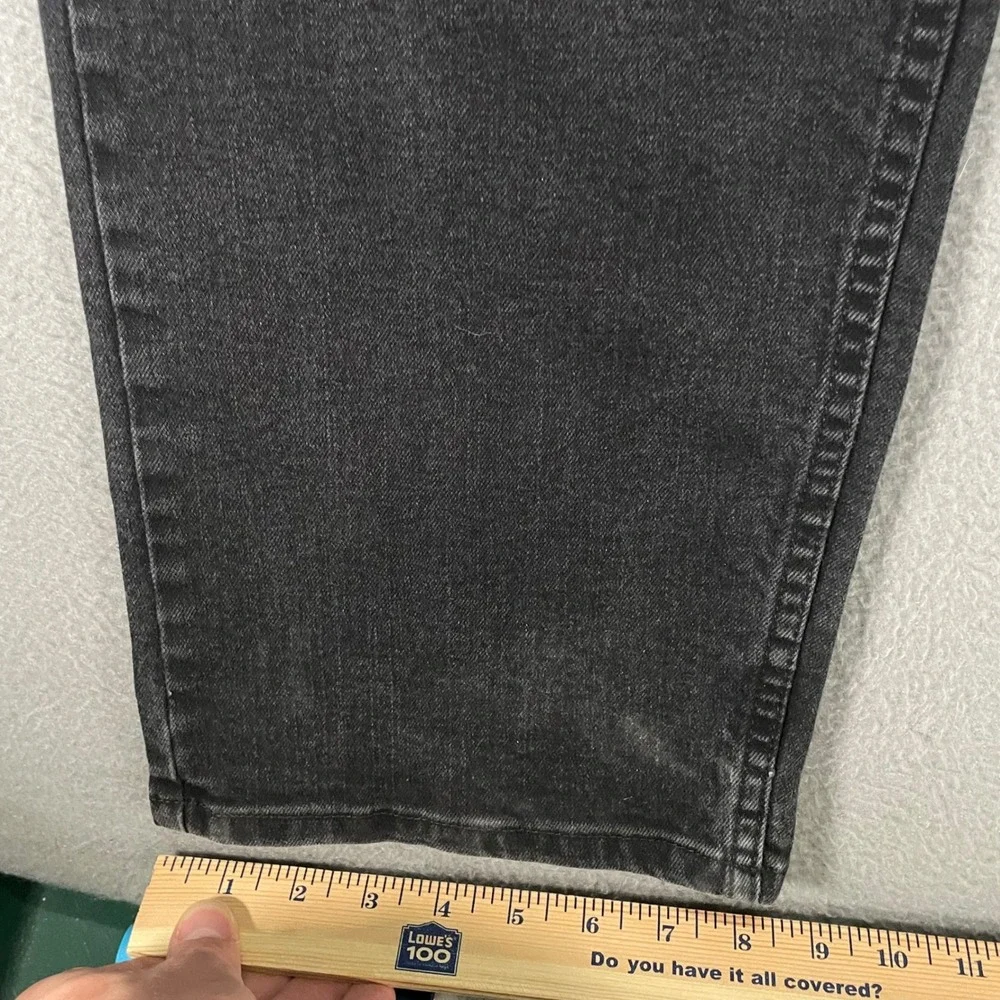 Wrangler Authentics Jeans Mens 42x34 Black Straight Leg Stretch Denim